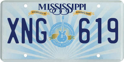 MS license plate XNG619
