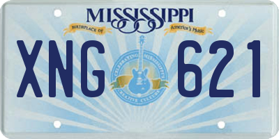 MS license plate XNG621