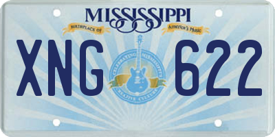 MS license plate XNG622