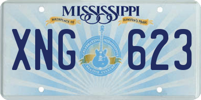 MS license plate XNG623