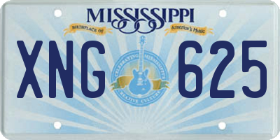 MS license plate XNG625