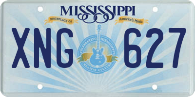 MS license plate XNG627