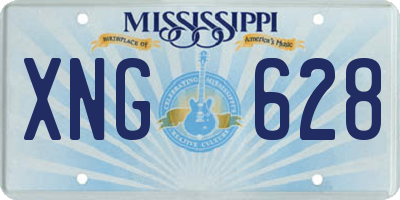 MS license plate XNG628