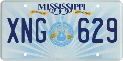 MS license plate XNG629