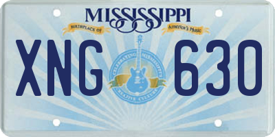MS license plate XNG630