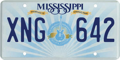 MS license plate XNG642