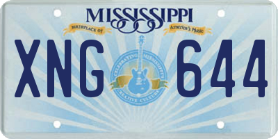 MS license plate XNG644