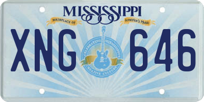 MS license plate XNG646