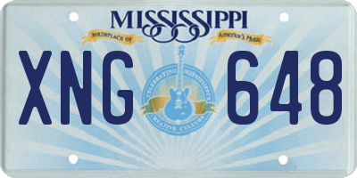 MS license plate XNG648