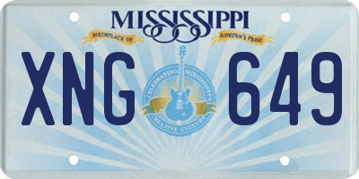 MS license plate XNG649