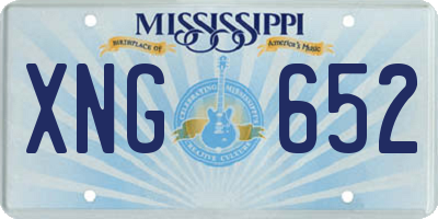 MS license plate XNG652