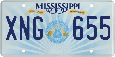 MS license plate XNG655