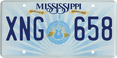 MS license plate XNG658