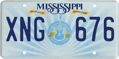 MS license plate XNG676