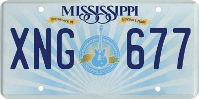 MS license plate XNG677