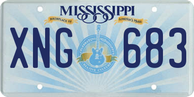 MS license plate XNG683