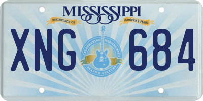 MS license plate XNG684