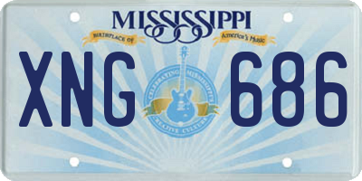 MS license plate XNG686