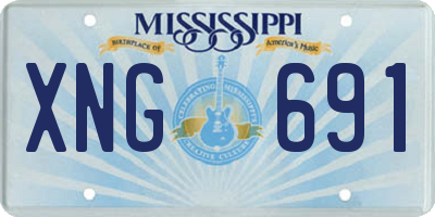MS license plate XNG691
