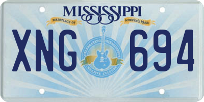 MS license plate XNG694