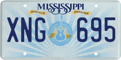 MS license plate XNG695
