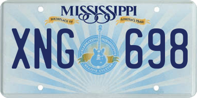 MS license plate XNG698