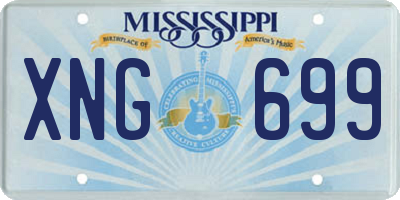 MS license plate XNG699