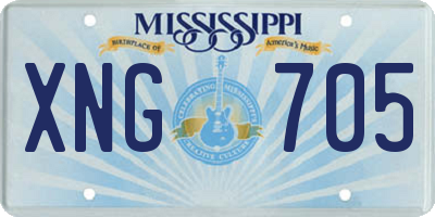 MS license plate XNG705