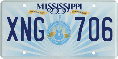MS license plate XNG706