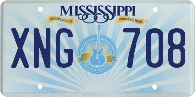 MS license plate XNG708