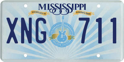 MS license plate XNG711