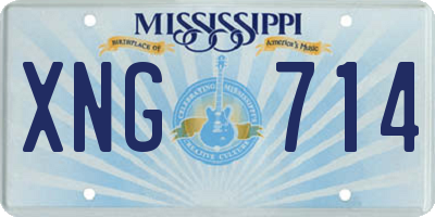 MS license plate XNG714