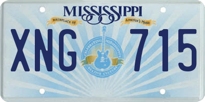 MS license plate XNG715
