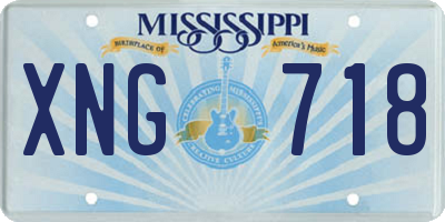 MS license plate XNG718