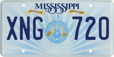MS license plate XNG720