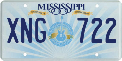 MS license plate XNG722