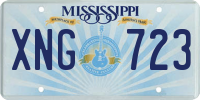 MS license plate XNG723