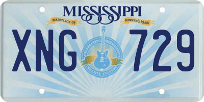 MS license plate XNG729