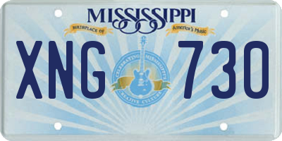 MS license plate XNG730