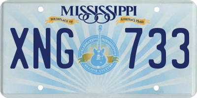 MS license plate XNG733