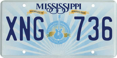 MS license plate XNG736