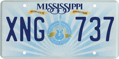 MS license plate XNG737