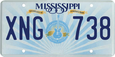 MS license plate XNG738