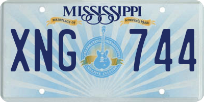 MS license plate XNG744