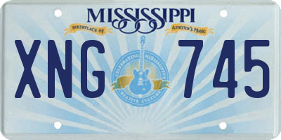 MS license plate XNG745
