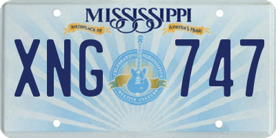 MS license plate XNG747