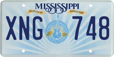 MS license plate XNG748