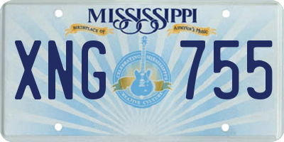 MS license plate XNG755