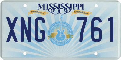 MS license plate XNG761