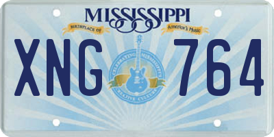 MS license plate XNG764